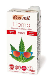 Sokeriton luomu hamppujuoma 1000 ml ECOMIL